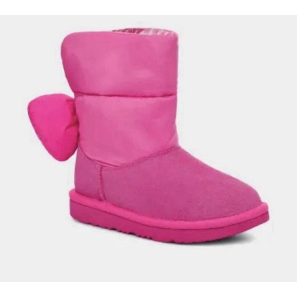UGG Kid’s Bailey Bow Maxi Boots Pink. Size 3